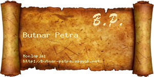 Butnar Petra névjegykártya